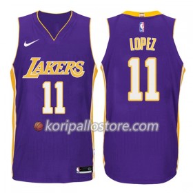 Los Angeles Lakers Brook Lopez 11 Nike 2017-18 Violetti Miesten Pelipaidat Swingman 